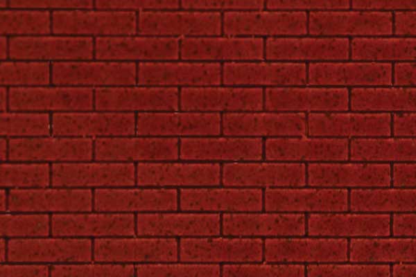 Chooch Enterprises 8671 Flexible Dark Red Brick Pavers Sheet pkg(2) -- Large for HO, S & O Scales 3-3/4 x 12" 9.5 x 30.5cm 2-Packs