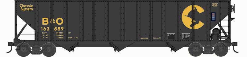 PREORDER Bowser N 38221 100 Ton Hopper Car, Chessie System-B&O