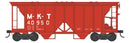 PREORDER Bowser N 38285 70-Ton 2-Bay Covered Hopper with Open Sides, Missouri-Kansas-Texas