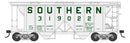PREORDER Bowser N 38289 70-Ton 2-Bay Covered Hopper with Open Sides, Southern