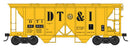PREORDER Bowser N 38296 70-Ton 2-Bay Covered Hopper with Open Sides, Detroit Toledo & Ironton