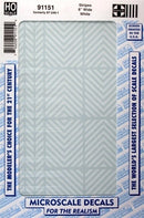 Microscale HO 91151 45' Barricade Stripes 8" Wide White