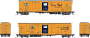 Rapido 561003 N Class RR-56 Mechanical Reefer 4-Pack - Ready to Run -- Santa Fe (orange, blue, black, Texas Chief Slogan)