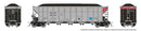 Rapido 169049A HO AutoFlood III Rapid Discharge Coal Hopper w/Load - Ready to Run -- GATX Capital GACX (silver, black, red)