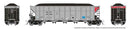 Rapido 169050A HO AutoFlood III Rapid Discharge Coal Hopper w/Load - Ready to Run -- GATX Capital GACX (silver, black, red)