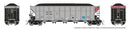 Rapido 169051A HO AutoFlood III Rapid Discharge Coal Hopper w/Load - Ready to Run -- GATX Capital GACX (silver, black, red)