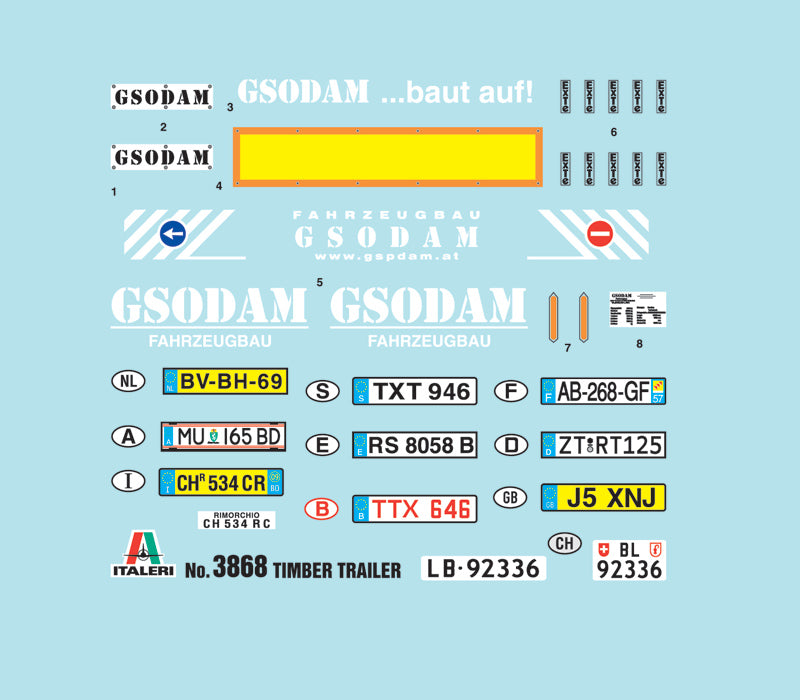 Italeri 3868 - SCALE 1 : 24 TIMBER TRAILER