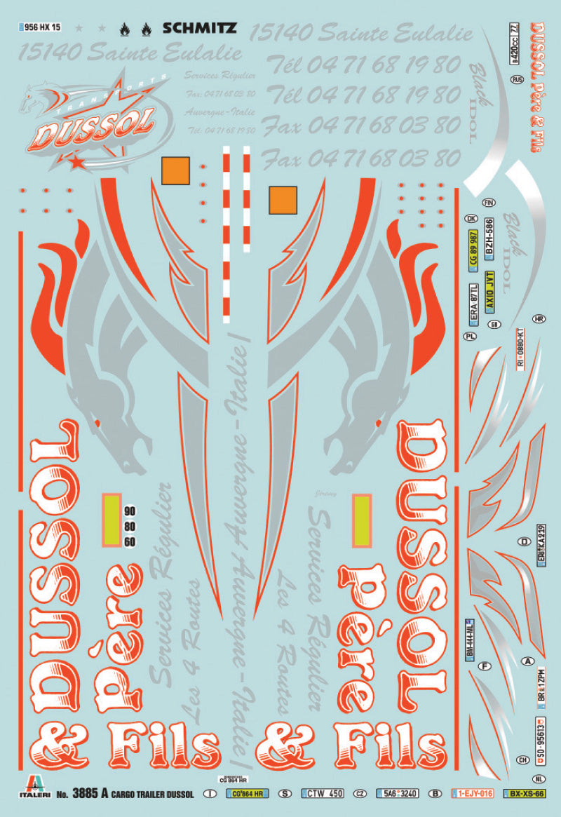 Italeri 3885 - SCALE 1 : 24 Cargo Trailer