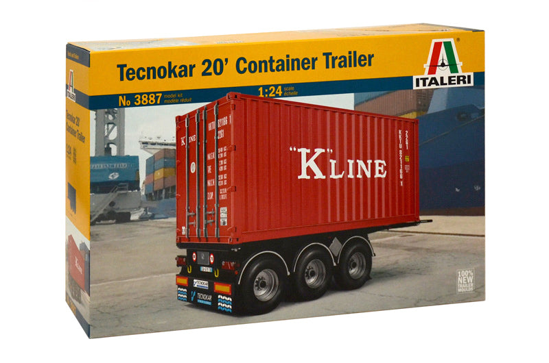 Italeri 3887 - SCALE 1 : 24 TECNOKAR 20' CONTAINER TRAILER