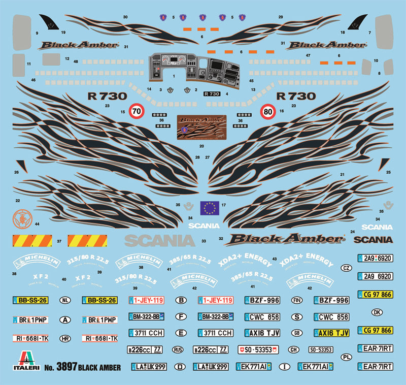 Italeri 3897 SCANIA R730 ''BLACK AMBER'' 1:24