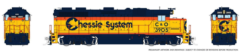 PREORDER Rapido HO 39508 EMD GP39 Locomotive, Chessie System C&O