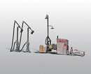 Woodland Scenics HO D232 Diesel Fuel Facility, Scenic Details, Unpainted Kit