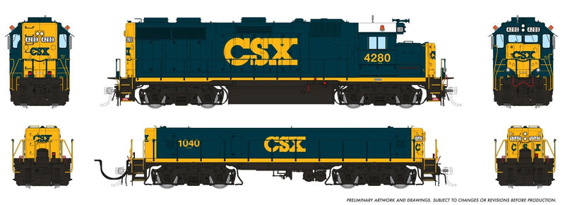 PREORDER Rapido HO 39533 EMD GP39 & EMD/Huntington SWMT Slug Set Locomotive, CSX