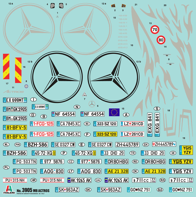 Italeri 3905 - SCALE 1 : 24 Mercedes Benz Actros MP4 Gigaspace