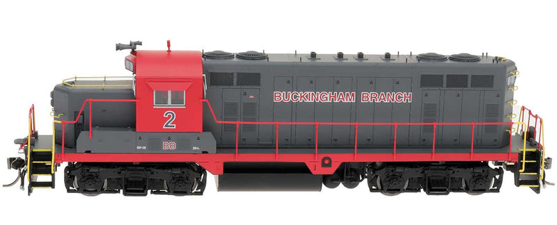 Intermountain Railway Company 49837S GP16 w/LokSound & DCC -- Buckingham Branch Railroad (gray, red, yellow), HO