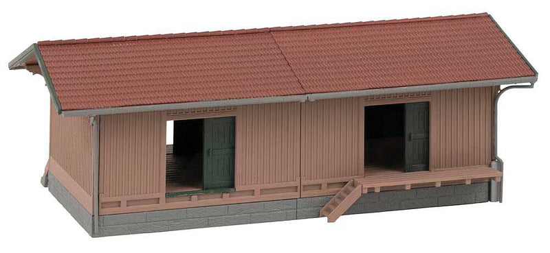 Faller Gmbh 120098 Wood Freight House/Goods Shed -- Kit - 6-1/4 x 3-5/16 x 2-5/16" 16 x 8.4 x 5.9cm, HO Scale