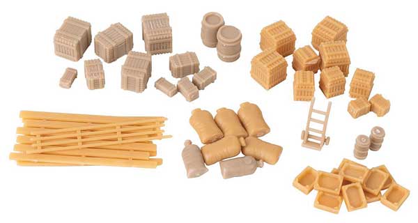 Faller Gmbh 180871 Freight Loads - Kit -- Crates, Sacks, Barrels, HO Scale