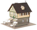 Faller Gmbh 190082 Idyll Village Set -- Kit - Includes Church, House and Cafe w/Fountain, HO Scale