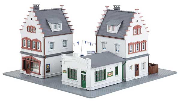 Faller Gmbh 130167 Hesselbach Gas Station -- Kit - 9-7/16 x 9-5/16 x 5-3/8" 24 x 23.7 x 13.7cm, HO Scale