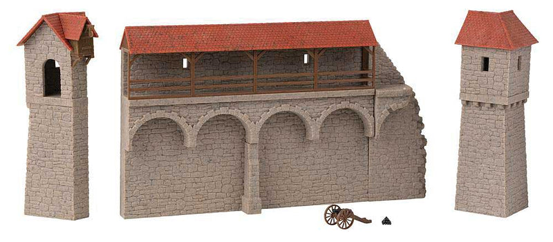 Faller Gmbh 130693 Old-Town Wall Fortified Towers -- Kit, HO Scale