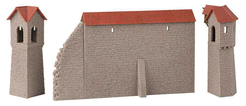 Faller Gmbh 130693 Old-Town Wall Fortified Towers -- Kit, HO Scale