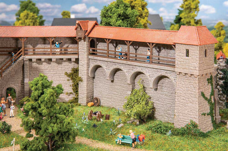 Faller Gmbh 130693 Old-Town Wall Fortified Towers -- Kit, HO Scale