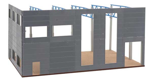 Faller Gmbh 130892 Goldbeck Modular Modern Industrial Building Under Construction -- Kit - 9-15/16 x 6 x 4-7/8" 25.3 x 15.3 x 12.4cm, HO Scale