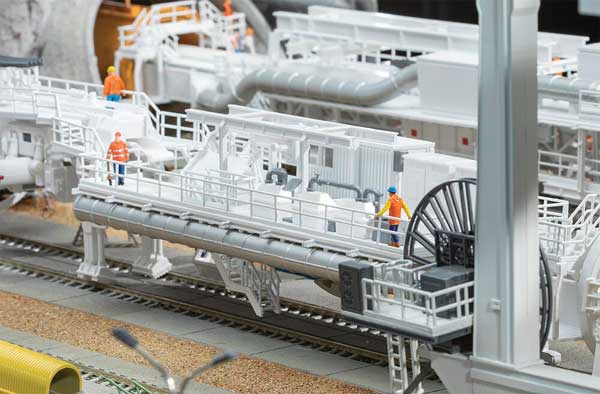 Faller Gmbh 130899 Trailers for Gripper TBM Tunnel Boring Machine - Kit -- 9-5/8 x 2-9/16 x 2-15/16" 24.5 x 6.5 x 7.5cm, HO Scale