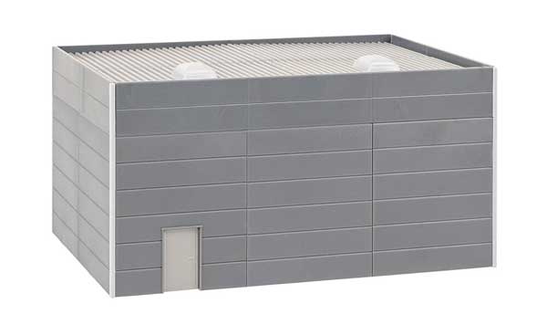 Faller Gmbh 130893 Goldbeck Modular Modern Industrial Vehicle Shelter -- Kit - 6 x 4-1/16 x 3-1/8" 15.2 x 10.3 x 8cm, HO Scale