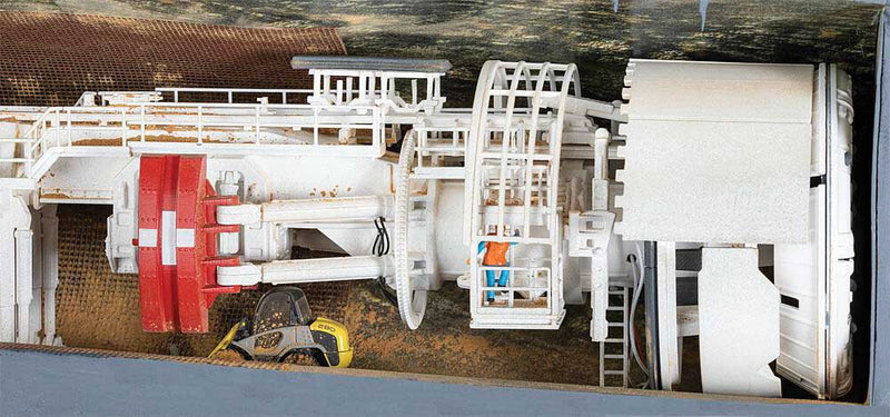 Faller Gmbh 130900 Gripper TBM Tunnel Boring Machine - Kit -- 38-3/16" 97cm Long, 3-3/8" 8.5cm Diameter, HO Scale