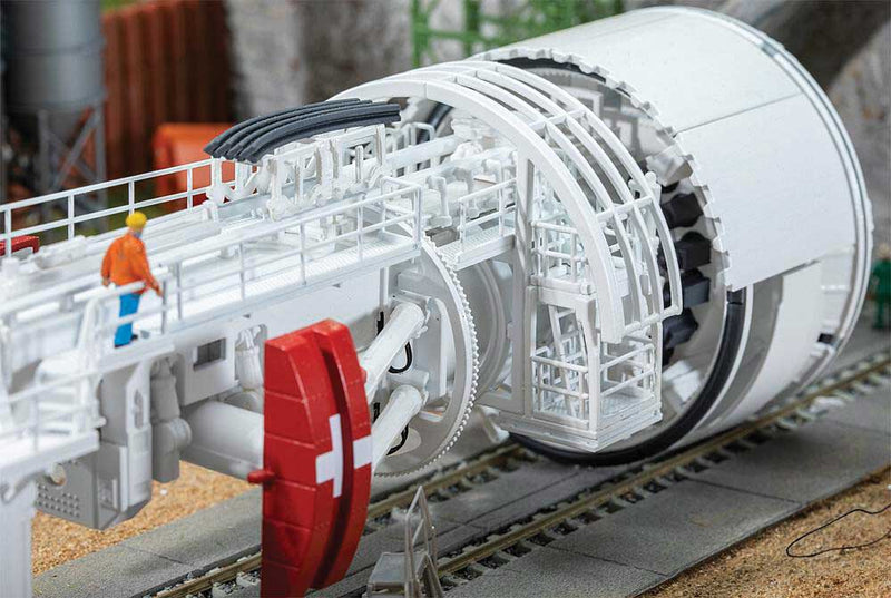 Faller Gmbh 130900 Gripper TBM Tunnel Boring Machine - Kit -- 38-3/16" 97cm Long, 3-3/8" 8.5cm Diameter, HO Scale