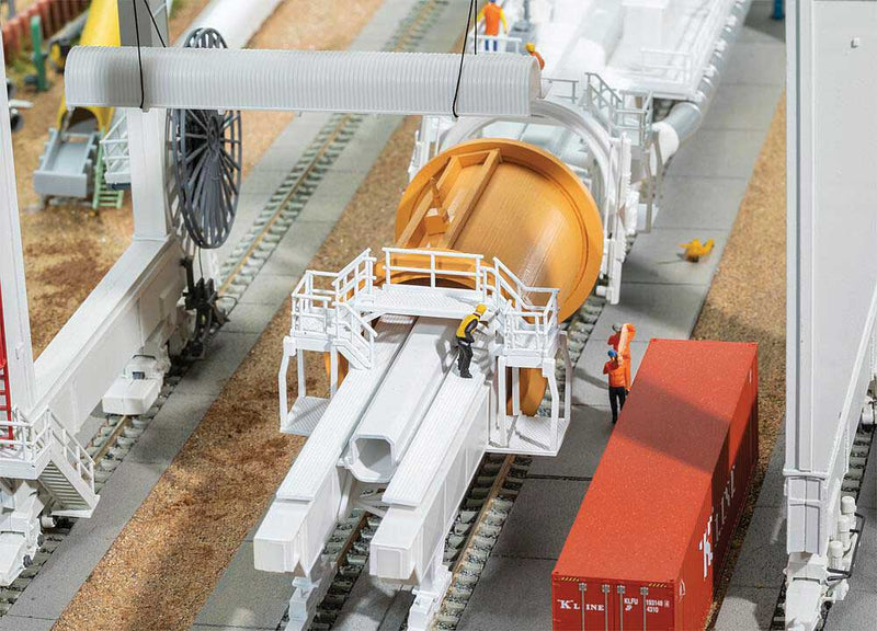 Faller Gmbh 130900 Gripper TBM Tunnel Boring Machine - Kit -- 38-3/16" 97cm Long, 3-3/8" 8.5cm Diameter, HO Scale