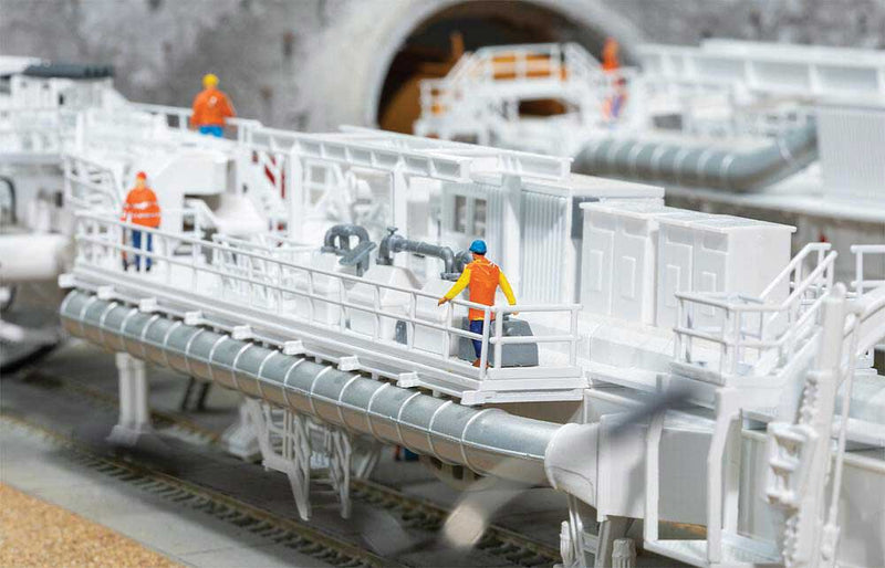 Faller Gmbh 130900 Gripper TBM Tunnel Boring Machine - Kit -- 38-3/16" 97cm Long, 3-3/8" 8.5cm Diameter, HO Scale