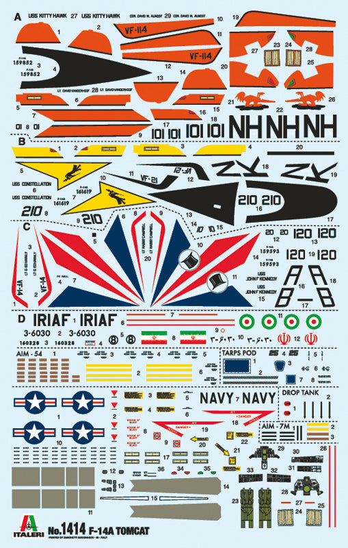 Italeri 1414 - SCALE 1 : 72 F-14A TOMCAT