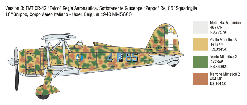 Italeri 2801 - SCALE 1 : 48 FIAT CR.42 Falco