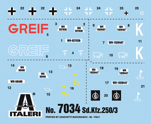 Italeri 7034 Sd. Kfz. 250/3 1:72