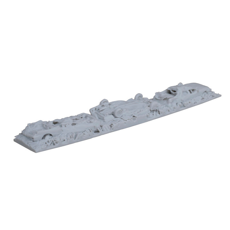 PREORDER Atlas 4002090 N Wrecked Car Gondola Load - 3D Printed -- Fits Atlas 70-Ton Gondola pkg(1)