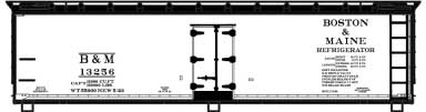 Accurail 81562 40' Wood Reefer - Kit -- Boston & Maine