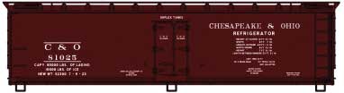 Accurail 81563 40' Wood Reefer - Kit -- Chesapeake & Ohio