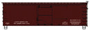 Accurail HO 1498 36' Double-Sheathed Wood Boxcar with Steel Roof, Ends, Straight Underframe, Data Only (Mineral Red)