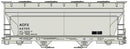 Accurail HO 2220 ACF 2-Bay Covered Hopper Kit, ACFX 44795 (gray)