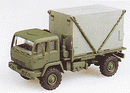 Trident Miniatures HO 90125 M1079 2.5-Ton Single Axle Flatbed Van with S-280 Shelter Load, US/NATO