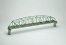Tomix (TomyTec) N 32229 Curved Chord Through Truss Bridge with 2 Piers, Fine Track, Assembled, Double-Track, 22" 55.9cm (blue)