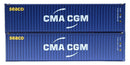 Jacksonville Terminal Company N 405094 40' High Cube Containers with Magnetic System, Seaco (CMA CGM 2017 New Logo) (2)