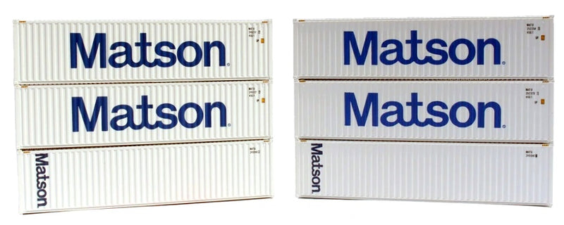 Jacksonville Terminal Company N 405195 40' High Cube Containers with Magnetic System, Matson (Mixed Schemes) (6)