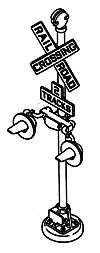 Details West HO CS-913 Crossing Signal, With LEDs
