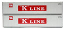 Jacksonville Terminal Company N 405697 40' Standard Height Containers with Magnetic System, K-Line