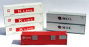 Jacksonville Terminal Company N 406507 40' High Cube Reefer Set with Magnetic System, K-Line/MOL (6)