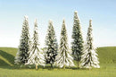 Bachmann Trains O 32202 SceneScapes Layout-Ready Trees, Pine Trees with Snow 8-10" (3)