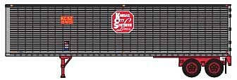 Trainworx N 4026802 40' Corrugated Van Trailer, Assembled, Kansas City Southern